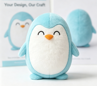 Peluche pingouin bleu personnalisée OEM ODM avec rembourrage en coton PP, design super doux et moelleux pour usage promotionnel et anti-stress