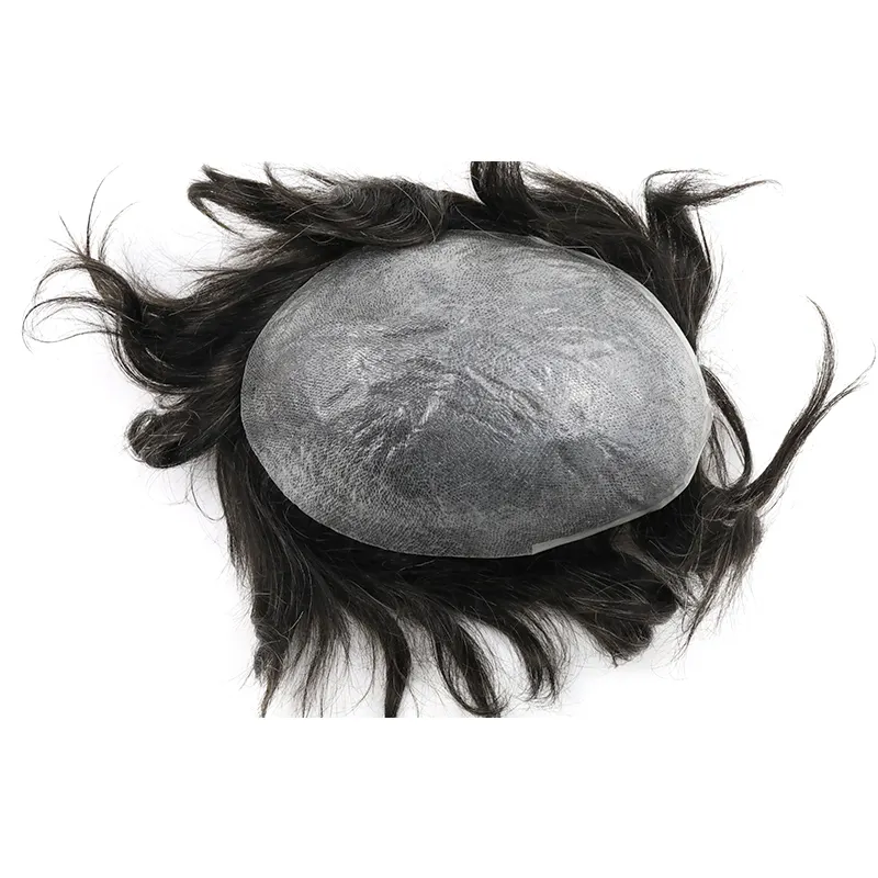 Emeda v-looped Mens tóc miếng 0.02mm 0.04mm siêu mỏng da tóc thay thế