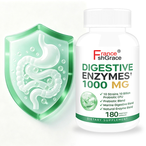 Complément alimentaire à base d'extraits végétaux, d'enzymes digestives et de probiotiques, favorisant la digestion chez les adultes. Capsules d'enzymes digestives. - Product Image 1