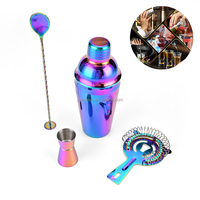 Kit de cocktail de luxe Suisen en argent, shaker à martini, ensemble de barware avec couleur personnalisée, capacité de 350 ml, doseur et infuseur à glace pour cadeau