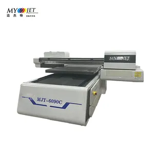 طابعة ملصقات مسطحة MYJET 6090C A1 A2 A3 ، طابعة ملصقات مسطحة تعمل بتقنية الطباعة على البنفسجية