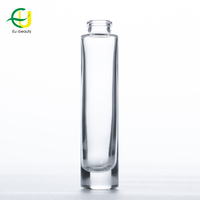 Flacons tubulaires en verre transparent de 15ml certifiés CE à bas quantité minimale de commande de vente en gros de produits de beauté européens Fabricant de flacons en verre à chaux sodée scellés à la presse