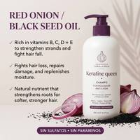 Set Sampo dan Kondisioner Pertumbuhan Rambut Alami Berbahan Biji Hitam dan Bawang Merah, Bebas Sulfat, Menutrisi dan Memperkuat, Label Pribadi OEM
