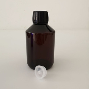 Amber Blue Clear <strong>Plastic</strong> 100ml 250ml <strong>500</strong> Ml 1000ml Pet <strong>Bottle</strong> W/ White &amp; Black Tamper Screw Cap and Natural Pp Inner Liner Tip - Product Image 5