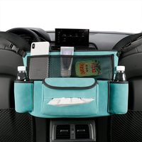 Porte-monnaie de voiture de luxe de grande capacité porte-sac à main Console sièges en cuir PU multifonctionnel tout-en-un organisateur Document téléphone