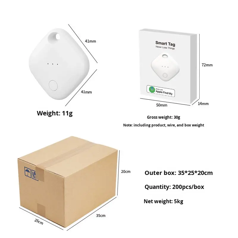 ORANGLES Smart GPS Anti-Theft Tracker Tag | Waterproof Bluetooth Locator with Real-Time Sound Alarm, Works with Find My App for Keys/Luggage/Pets – Certified (Kuwait) - elegant presentation - exhibiting components - Image 6 of 6 | ideal for home | Discount on Smart GPS Anti-Theft Tracker Tag | Waterproof Bluetooth Locator with Real-Time Sound Alarm, Works with Find My App for Keys/Luggage/Pets – Certified (Kuwait) Virginia | Free Shipping ORANGLES