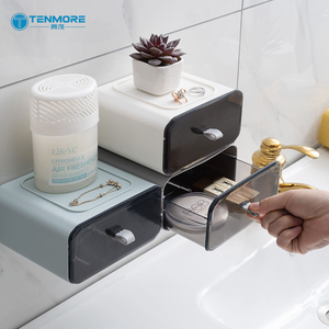 Organisateur de tiroir <span class=keywords><strong>sous</strong></span> bureau sans perçage, boîte de rangement murale pour fournitures de bureau, <span class=keywords><strong>armoire</strong></span> de bureau dissimulée pour l'école et le bureau - Product Image 3