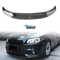 Composant de lèvre avant en fibre de carbone M Performance pour BMW Série 5 F10 F18 MP Style Kit de carrosserie de lèvre de pare-chocs avant en fibre de carbone