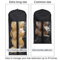 Sac de rangement suspendu pliable simple en PVC de haute qualité pour plusieurs perruques et extensions capillaires