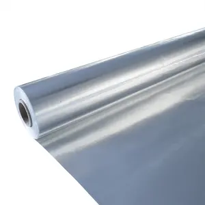 Isolamento del tetto foglio di alluminio tessuto laminazione materiale lamina matelizzata barriera radiante