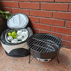 Portable Mini charbon de bois BBQ four pliable fer extérieur BBQ gril ménage petit Barbecue four avec sac de glace - Product Image 5