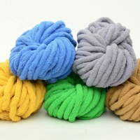 Fil à tricoter pour bras épais et épais, gros fil, en Polyester, Chenille Jumbo, pour couverture, oreillers, décoration de maison, 30g