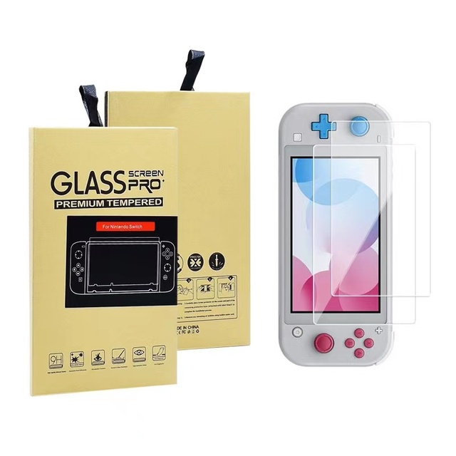 For Nintendo Switch Lite Screen Protector Tempered Glass 2 Pack 2.5D 9H HD Clear Anti-Scratch Temper Glass Film