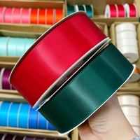 Ruban en satin polyester uni de 196 couleurs pour Halloween, mariage, bouquets de fleuristes, emballage de gâteaux et cadeaux, 100 yards, 1,5 pouce