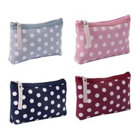 Sac de maquillage portable en toile avec fermeture éclair, personnalisable, écologique, vente chaude, pour l'extérieur