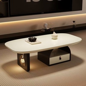 Table basse Wan Yusen avec plateau en stratifié, 1 tiroir de rangement, salon, design moderne minimaliste - Product Image 2