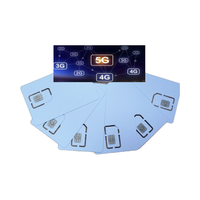 Hochwertige PVC NFC Mini/Nano/Micro Tag Wasserdichte ISO kontaktlose RFID-Sim-Karte für Mobiltelefone Test Blank-Karte