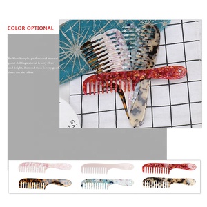 Pettine semplice in acetato di cellulosa pettine <span class=keywords><strong>a</strong></span> <span class=keywords><strong>denti</strong></span> <span class=keywords><strong>larghi</strong></span> 20cm pettine da donna con manico lungo per la casa - Product Image 4