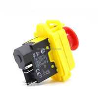 Interrupteur solénoïde KEDU KJD17B jaune IP55 étanche 250V pour machines de construction, arrêt d'urgence haute tension