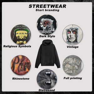 Felpa Larga con Cappuccio Stile <span class=keywords><strong>Street</strong></span> Americano Y2K Collage per <span class=keywords><strong>Uomo</strong></span> e Donna Nuova Moda in Jersey 100% Cotone con Stampa Digitale per l'Autunno - Product Image 5