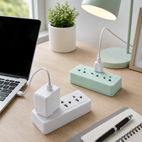 Adaptateur de prise mobile industriel en laiton et ABS, trois couleurs, 10A, neuf trous, pour prises européennes, thaïlandaises et cambodgiennes, vente en gros
