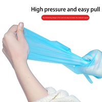 Gants Tpe bon marché pour la cuisine, sans colorant pour cheveux, lavage de la vaisselle bleu, nettoyage de la maison