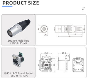 Conector Ethernet EtherCon de paso para pared, industrial, RJ45 tipo D, hembra a PCB/HP, para montaje en panel - Product Image 4