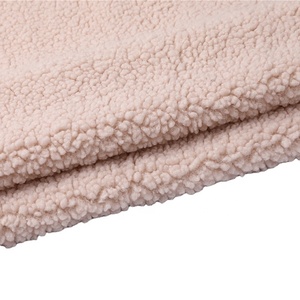 <span class=keywords><strong>Tissu</strong></span> à tricoter en polaire Sherpa simple face en <span class=keywords><strong>fausse</strong></span> <span class=keywords><strong>fourrure</strong></span> de laine douce 100% polyester pour doublure et pardessus - Product Image 3