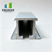 Rail de plafond en aluminium robuste pour cloison mobile avec double support à roulettes