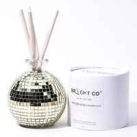 Bouteille diffuseur en verre boule disco premium 100 ml vide pour diffuseur à bâtonnets, pour la décoration et l'aromathérapie domestique