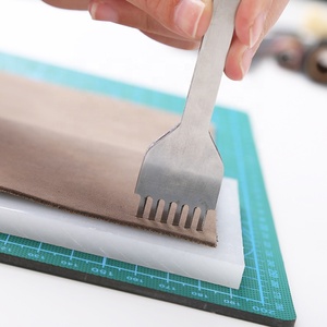 Hot Selling 4pcs 4mm <strong>Leather</strong> <strong>Hole</strong> <strong>Punch</strong> Working Tools 1/2/4/6 Prong Chisel <strong>Leather</strong> Punching Tool Set - Product Image 3