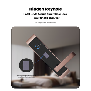 Cerradura de Puerta de Hotel de Alta Velocidad de Respuesta con Software de Gestión, Desbloqueo con <span class=keywords><strong>Tarjeta</strong></span>, Seguridad Inteligente, Cerradura de Hotel Integral Dorada con Llave - Product Image 5
