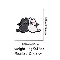 Broches en métal en gros, motifs de chats mignons pour couples, badges créatifs en forme de chaton pour vêtements et accessoires de sac