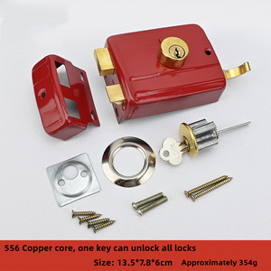 Cerradura <span class=keywords><strong>de</strong></span> doble lengüeta antirrobo <span class=keywords><strong>de</strong></span> estilo antiguo, llave <span class=keywords><strong>de</strong></span> <span class=keywords><strong>puertas</strong></span> <span class=keywords><strong>de</strong></span> madera, desbloqueo, tipo Universal 556 para dormitorio Interior y Exterior - Product Image 6