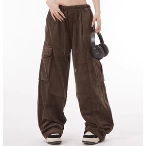 <span class=keywords><strong>Pantaloni</strong></span> dritti in velluto a coste nero nuovo design per ragazze <span class=keywords><strong>pantaloni</strong></span> a vita alta <span class=keywords><strong>pantaloni</strong></span> Cargo <span class=keywords><strong>larghi</strong></span> da donna - Product Image 1