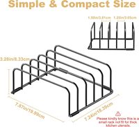 Support de comptoir multifonction Cedar Space pour planches à découper, porte-couteaux, support pour couvercles de casseroles, boîte pour couvercles de poêles, égouttoir à couverts et plateau à ustensiles