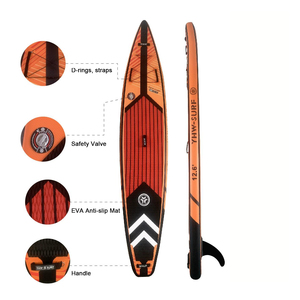 บอร์ดแข่งแบบยืนสองชั้นสำหรับกีฬาทางน้ำบอร์ดพาย<span class=keywords><strong>15PSI</strong></span> แบบปรับแต่งได้ - Product Image 5