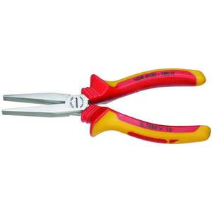 GEDORE - 1552090 VDE <b>Flat</b> <b>nose</b> <b>plier</b> with VDE insulating sleeves - EAN 4010886815991 1000V INSULATED <b>PLIERS</b> AND CUTTERS - Product Image 2