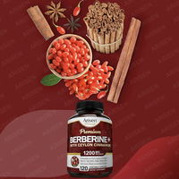 OEM Premium Berberine HCL 1200mg Plus Pure Véritable Cannelle de Ceylan Berberine HCI Suppléments de Racine en Comprimés Capsules de Berberine