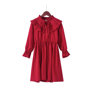 Nuovi prodotti sul mercato della cina <span class=keywords><strong>rosso</strong></span> piccoli bambini ragazze manica lunga abiti da festa per il compleanno del bambino di importazione di esportazione - Product Image 1