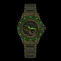 Montres automatiques mécaniques pour hommes en jade naturel, ajourées, avec diamants, lumineuses, résistantes à l'eau 50m, luxe et mode