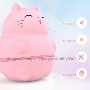Schattige Mini Draadloze Kat <span class=keywords><strong>Vibrator</strong></span> Voor Eivormige Seksspeeltje Voor Vrouwelijke Clitoris Likken Met Trillende Tong - Product Image 3