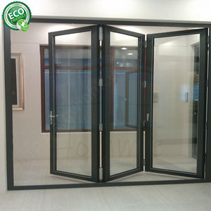 Application de cuisine Porte finie à rupture thermique Porte accordéon pliante en aluminium USA NFRC Meilleur prix Portes pliantes bi - Product Image 1