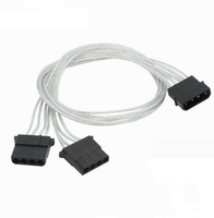 Cable de alimentación SATA IDE Serie Cable adaptador de gráficos 1to2 1TO3 1to5 Cable de extensión transparente de cobre estañado de 24 pines