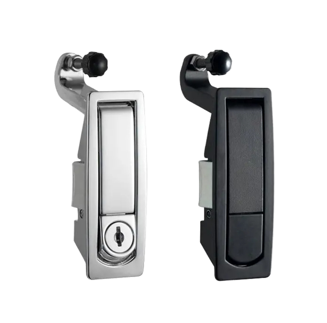 Panel Lock Zinc Alloy Connecting Rod Lock for Electrical Cabinets Distribution Boxes Sand Chrome Plated 2 Keys 50mm Backset ANSI