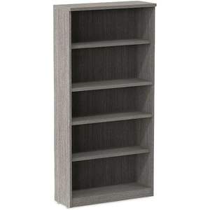 Librería Alera Valencia Series de Cinco Estantes, Gris Rústico, 31.75w X 14d X 64.75h, para Oficina en Casa o Sala de Estar - Product Image 4