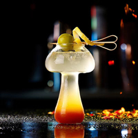 Verre à cocktail champignon Verres à martini créatifs Coupe à vin Gobelet à champagne unique et transparent pour la maison Bar Party