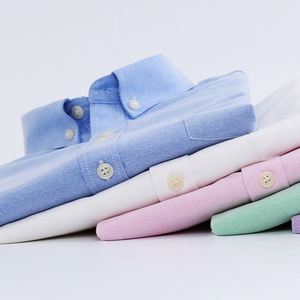 Camisa Oxford <span class=keywords><strong>de</strong></span> Manga Corta para Hombre, Verano 2025, Nueva, <span class=keywords><strong>Estilo</strong></span> Slim, Color Sólido, Algodón, <span class=keywords><strong>Juvenil</strong></span>, para Negocios - Product Image 3