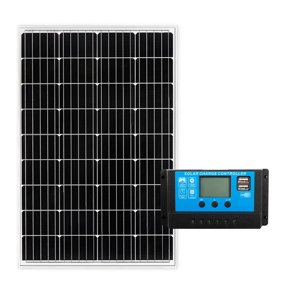 ATEM POWER 105W High Efficiency Monocrystalline Photovoltaic Solar Panel For RV Camping
