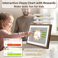 Calendrier numérique 10,1 pouces avec écran tactile - Affichage interactif Full HD, planificateur familial mural et de bureau.